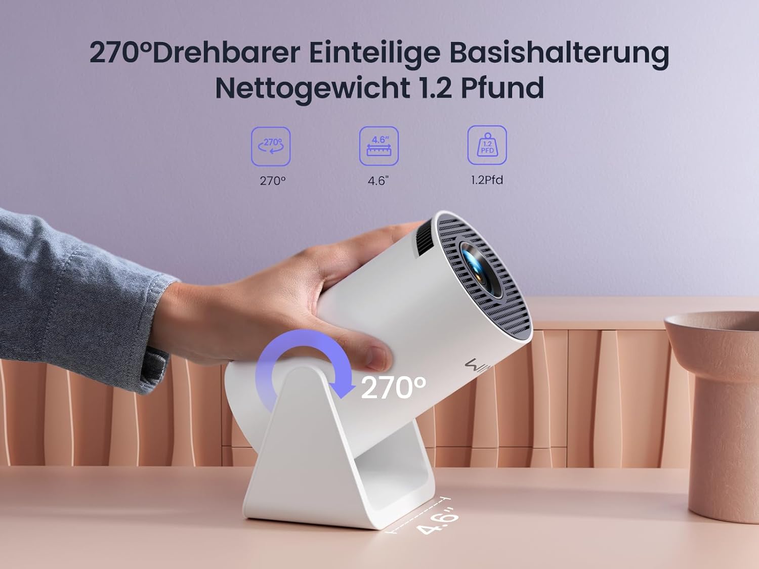 Portabler HD Smart-Projektor