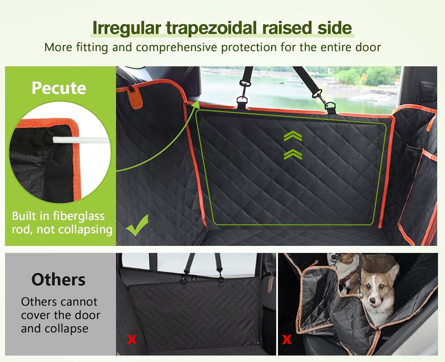 Premium Rückbank-Schoner mit stabilen Boden