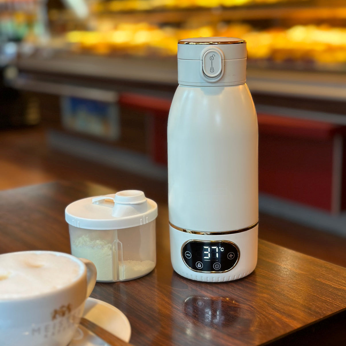 Portabler Wärmer für Babymilch (thermoisoliert)